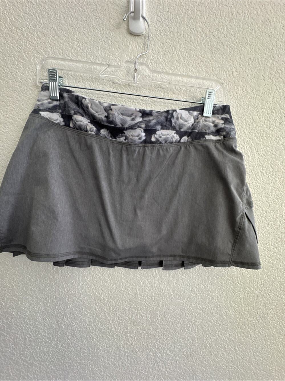 Lululemon Run Pace Setter Skirt SZ 6 Slate Dream Rose Skirt Tennis Golf